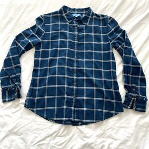 Draper James Plaid Button Down Shirt Southern Preppy Top Womens Size 2